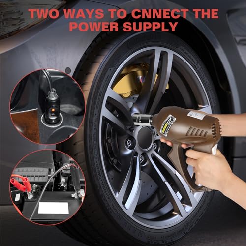 Electric Car Jack 3 Ton Scissor Jack, 12V Electric Portable CarJack, Electric CarJack Kit with Impact Wrench, Scissor Jack for Cars, Electric Floor HydraulicJack for Lifting Cars - size: 3T