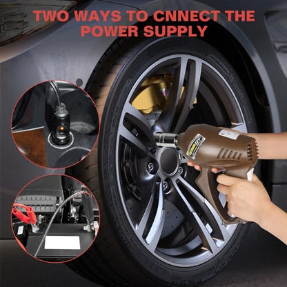 Electric Car Jack 3 Ton Scissor Jack, 12V Electric Portable CarJack, Electric CarJack Kit with Impact Wrench, Scissor Jack for Cars, Electric Floor HydraulicJack for Lifting Cars - size: 3T