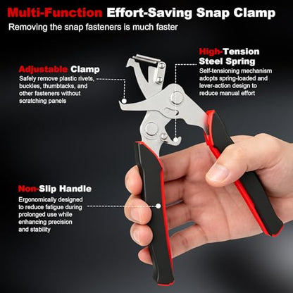 Car Clip Pliers,Professional Auto Clip Removal Pliers, Panel Clip Removal Tool for Automotive Plastic Fasteners, Push Pin & Door Trim Disassembly Interior & Exterior Repair Tool Without Damage