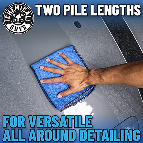 Chemical Guys, Professional Microfiber Towels, 16 x 16 in, Blue, 3 Pack | Ultra-soft, scratch-free towels to buff wax, dry panels and clean glass and interiors, machine washable - color: Blue, size: 3 Pack