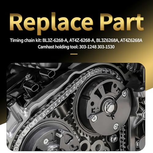 Timing Chain Kit with Water Pump with Camshaft Holding Tool with Timing Alignment Holder Tool Kit Fit for 2011-2019 Ford Edge/Explorer/Flex/Taurus/Mustang 3.5L 3.7L V6 Replace OE BL3Z-6268-A