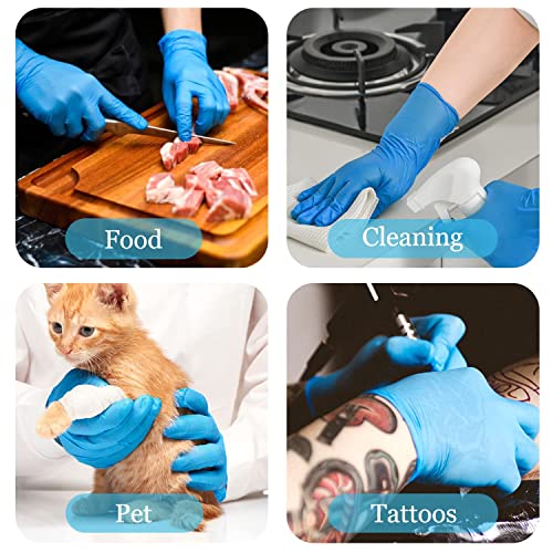 PROMEDIX P Nitrile Disposable Gloves,4mil-100 Count,Gloves Disposable Latex Free,Powder Free for Cooking,Household,Food safe - size: Medium, style: Blue of 100
