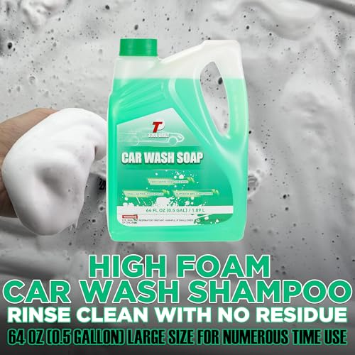 Tool Daily Foam Cannon for Pressure Washer with Car Wash Soap, 64 Fl Oz | Adjustable Snow Foam Lance 1.5 Liter, Additional Orifice Nozzle 1.1mm, 1/4" Quick Connect