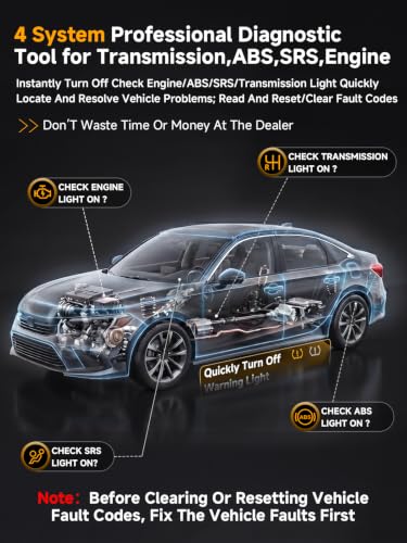 OBD2 Scanner Diagnostic Tool,THINKCAR THINKSCAN 641 Wireless Car scanner Diagnostic Tool,Auto Scan Tool ABS SRS Transmission Engine, 10 Resets Car Code Reader,CANFD & FCA,VIA Bluetooth,Lifetime Update