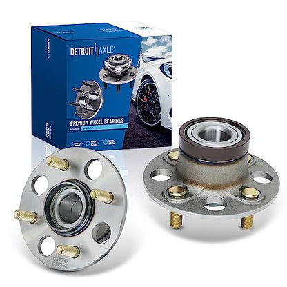 Detroit Axle - Rear 2pc Wheel Bearing Hubs for 07-13 Honda Fit, 10-14 Insight, 2 Wheel Bearing & Hubs Assembly 2011 2012 2013 Replacement Bearing Hubs - style: 512323DA x2/Pair