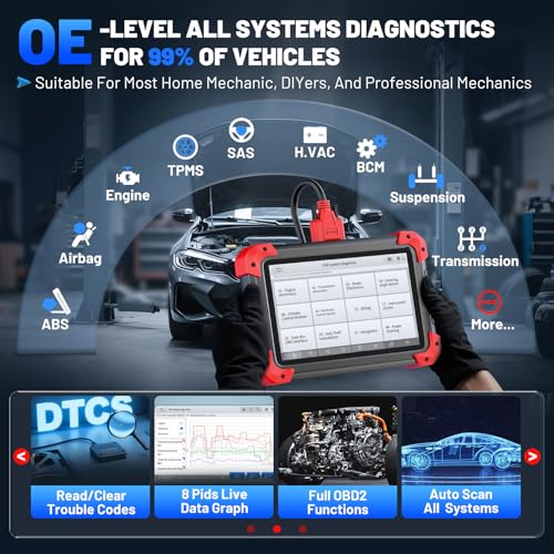 XTOOL D7X OBD2 Scanner Diagnostic Tool, 3-Year Updates, Ai-Assisted Bidirectional Scan Tool with 36+Resets, 4000+Active Test, Full System Car Scanner for ABS, Throttle, ECU Coding, FCA,CAN FD