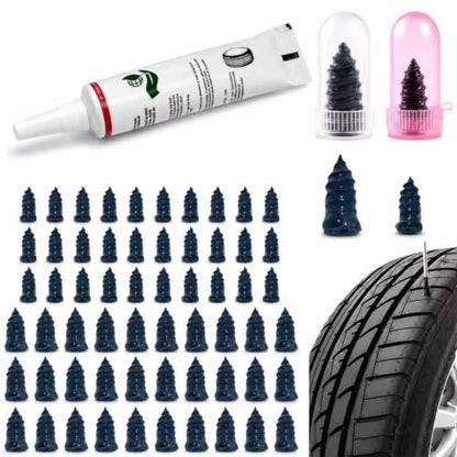 60 PCS Tire Repair Screws with Sealant, 2026 New Heavy Duty Screw Tire Plug Kit，Flat Tire Repair Kit for Tubeless Tires on Cars, SUVs, Motorcycles, Trucks, ATVs & E-Bikes