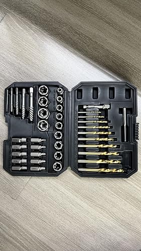40 pcs Bolt Extractor Set, Screw Extractor, hub nut Removal Tool with Left-Hand Drill bit, HSS Cobalt Drill bit, Easy Screw Removal Tool Set for Damaged, Frozen, Broken, Rusty Screws and Bolts - size: 40