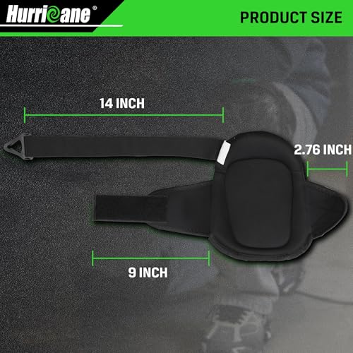 HURRICANE Professional Knee Pads for Men & Women-Heavy Duty Gel & Foam Cushion with Adjustable Straps, Non-Slip Work Knee Pads for Construction, Flooring, Gardening, Welding, Plumbers & Electricians