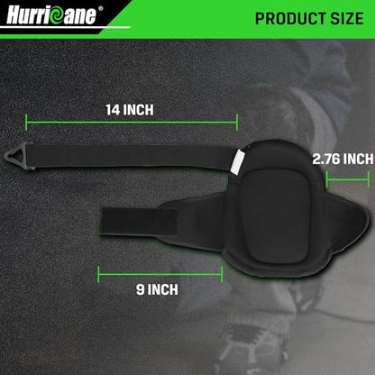 HURRICANE Professional Knee Pads for Men & Women-Heavy Duty Gel & Foam Cushion with Adjustable Straps, Non-Slip Work Knee Pads for Construction, Flooring, Gardening, Welding, Plumbers & Electricians
