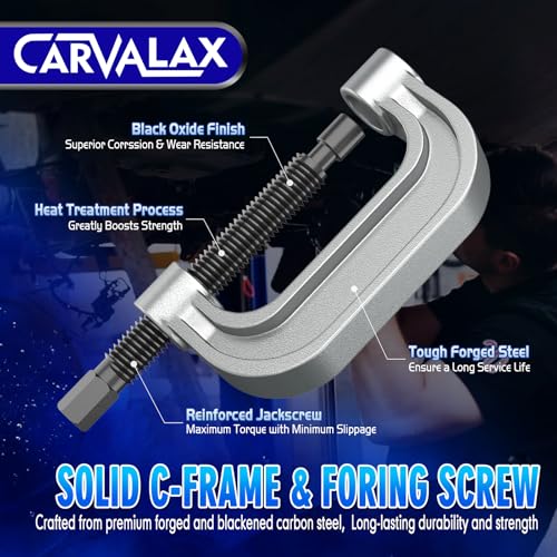 CARVALAX 23-Piece Ball Joint Press Kit | Ball Joint Removal Tool Kit w/Universal Adapters and Sockets for Most 2WD/4WD Cars, Trucks and SUVs - size: 23PC