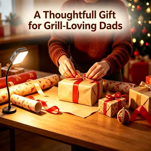 Ultra-Bright Magnetic Grill Lights for Outdoor Grill, Rechargeable Grill Light Waterproof BBQ Light for Grill, 360° Rotate Camping Lights, BBQ Accessory Gift for Men