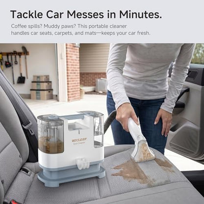 WECLEAN C1 Portable Extractor for Couch and Carpet Cleaner Upholstery Cleaner with Deep Cleaning Solution - color: White