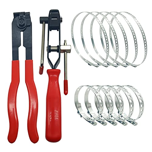 For Auto/ATV Most Cars CV Joint Boot Clamp Pliers,Ear Clamps Pliers,Small/Large Joint Axle Boot Clamp,Universal Adjustable Stainless Steel Drive Shaft CV Boot Clamp