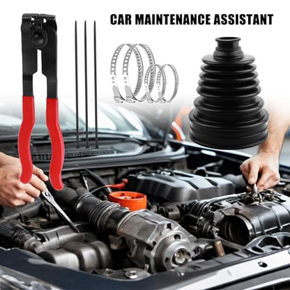 CV Boot,Professional CV Axle Boot Repair Kit with Ball-Cage Pliers & 4PCS Stainless Steel Clamp,Dustproof CVs Joint Boots Kit for Protecting CVs Axle Boots Car Accessories