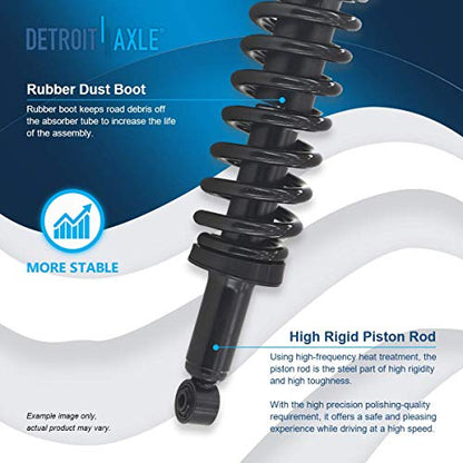 Detroit Axle - 2 Front Struts for 2000-2006 Toyota Tundra Complete Struts with Coil Spring 2001 2002 2003 2004 2005 Replacement Suspension Strut Shock Assembly - size: 171347L_171347R/PAIR