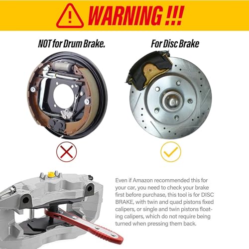 altivox Disc Brake Caliper Compression Tool Brake Caliper Press Tool with 4PCS Hangers 360 Degree Swing Ratchet Expander Wrench Car Wheel Piston Spreader for Single Twin Quad Sextuplet Piston