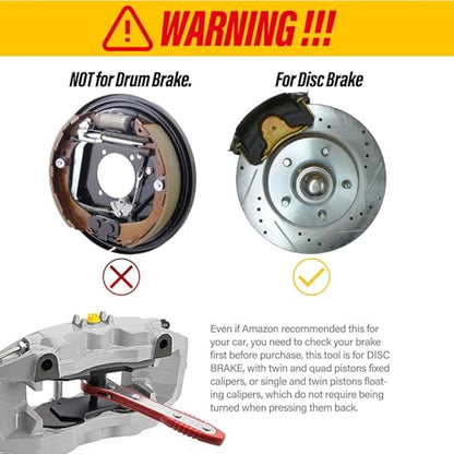 altivox Disc Brake Caliper Compression Tool Brake Caliper Press Tool with 4PCS Hangers 360 Degree Swing Ratchet Expander Wrench Car Wheel Piston Spreader for Single Twin Quad Sextuplet Piston