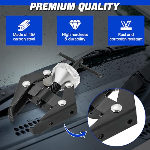 DASBET Battery Terminal and Wiper Arm Puller, Wiper Arm Battery Terminal Bearing Remover Puller Tool Heavy-Duty Arm Bearing Remover Puller Repair Tool Kit 6-28 mm