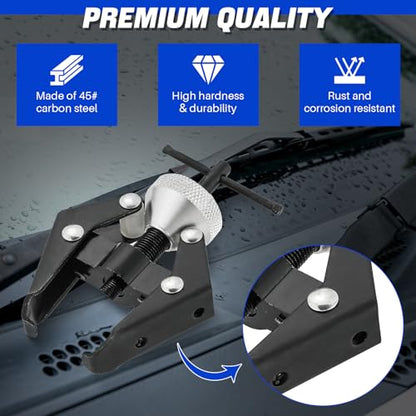 DASBET Battery Terminal and Wiper Arm Puller, Wiper Arm Battery Terminal Bearing Remover Puller Tool Heavy-Duty Arm Bearing Remover Puller Repair Tool Kit 6-28 mm