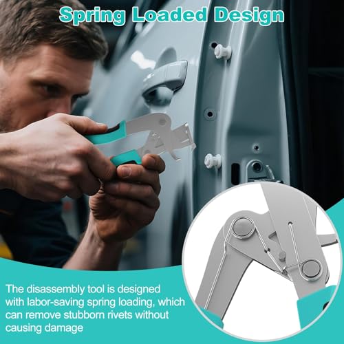 Car Clip Pliers and Disassembly Tools, Efficient Multi-functional Automotive Snap Plier, Easy to Remove Fasteners, Clips, Buckles, and Rivets, Open The Panels Effortlessly (1pc) (blue) - color: Blue