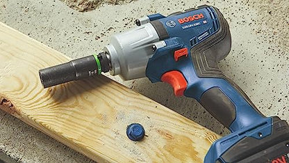Bosch GDS18V-330CB25 18V Brushless Connected-Ready 1/2 In. Mid-Torque Impact Wrench Kit with Friction Ring and Thru-Hole and (2) CORE18V® 4 Ah Advanced Power Batteries - style: w/ (2) 18V 4 Ah Batteries