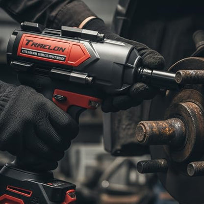 1/2" Cordless Impact Wrench, 1200N·m Brushless, Bare Tool | 900Ft-lbs, 4-Speed Dual LED, Works with Milwaukee 18V Battery, All-Metal Gearbox - style: 1/2 for Milwaukee Battery