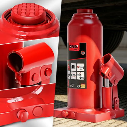 DNA Motoring 8 Ton / 16000 lbs Lifting Automotive Welded Hydraulic Bottle Jack for Car SUV Pickup Truck, Auto Repair, with Manual Handle & Carrying Storage Case, Red - color: red, style: 8 ton