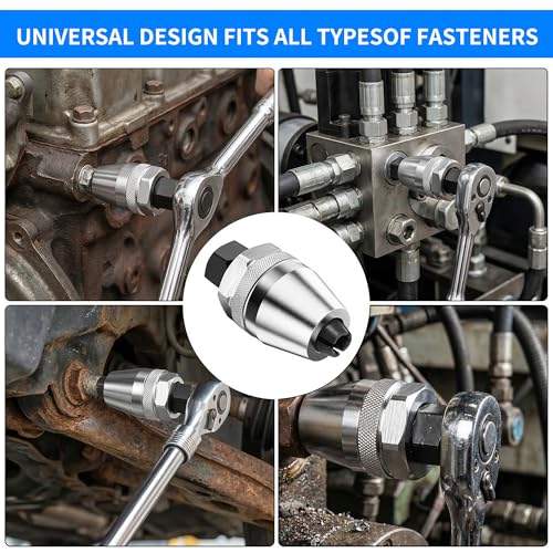 Damaged Bolt Extractor and Stud Remover Tool | Manual Grip Mechanism for 1/4" to 1/2" Broken, Stripped, Rounded or Rusted Bolts