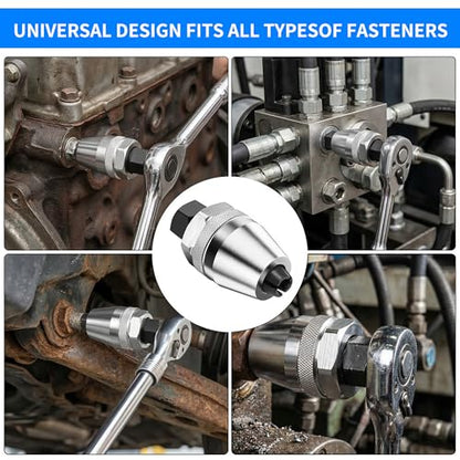 Damaged Bolt Extractor and Stud Remover Tool | Manual Grip Mechanism for 1/4" to 1/2" Broken, Stripped, Rounded or Rusted Bolts