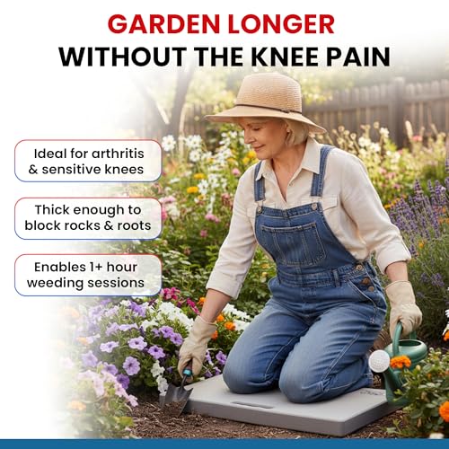 Aquamentor Kneeling Pad - Made in The USA - Firm, Durable and Thick Garden or Mechanics Foam Kneeling Pad, Great for Use Around The House, Garden, Job or Shop(17.5” x 8.0” x 1.5”, Black, 4-Pack) - size: 17.5" x 8" x 1.5" (4-Pack)
