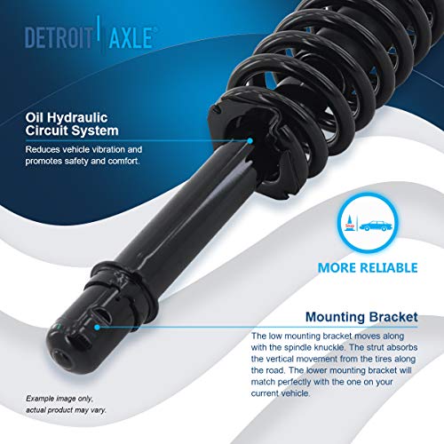 Detroit Axle - 4pc Struts for 2003-2007 Honda Accord, Front and Rear | Struts w/Coil Spring Assembly 2004 2005 2006 Replacement Shock Absorbers - size: 4Q170093/ 4 Struts