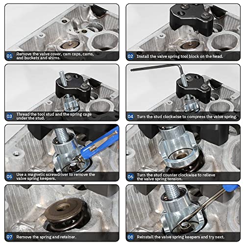 Aluminum Valve Spring Compressor Tool DOHC Compatible with Subaru WRX STi Forester Legacy Outback Baja Black