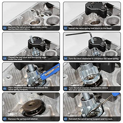 Aluminum Valve Spring Compressor Tool DOHC Compatible with Subaru WRX STi Forester Legacy Outback Baja Black