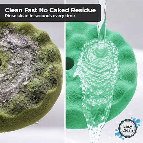 TCP Global 8" Green Waffle Foam Buffing Pad Hook and Loop Backing - Final Cut Pad for Polishing, Automotive, Marine, Truck, RV & Compound Cutting, Car Polishing Pads - color: Green