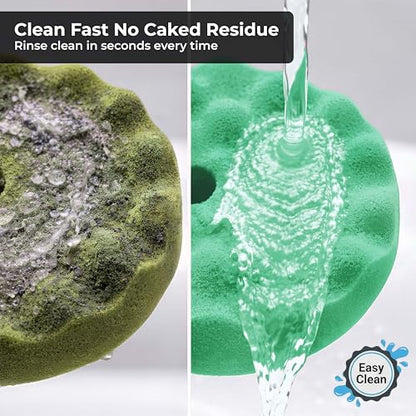 TCP Global 8" Green Waffle Foam Buffing Pad Hook and Loop Backing - Final Cut Pad for Polishing, Automotive, Marine, Truck, RV & Compound Cutting, Car Polishing Pads - color: Green