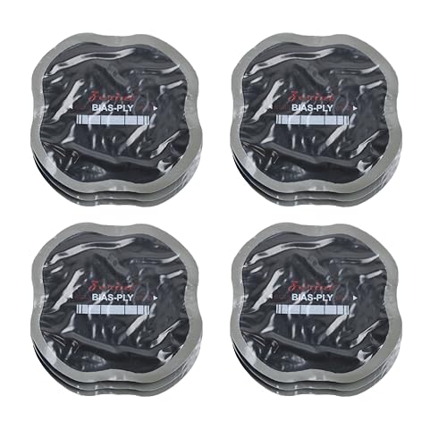 3.31" x 3.31" 12 pcs, 2 ply, Tire Repair Patch, Heavy Duty Bias Ply Repair Patch, Tire Repair for Puncture, Tire Bias Tractor Tire Repair Patch (TP-B03) - size: 3.31" x 3.31" 12 pcs