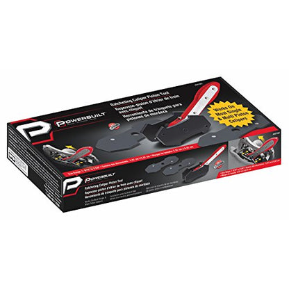 Powerbuilt Ratcheting Caliper Piston Tool Set, Brake Caliper Press, Size Range:1-1/2” to 2-5/8”, Includes 2 Sets of Push Plates - 647861