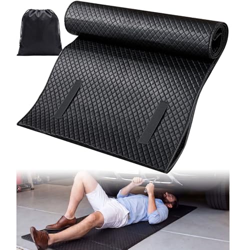 Rolling Creeper Mechanic Mat, 57"x26" Under Car Repair Pad for Low Profile - color: Black-1