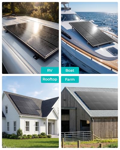100W TÜV Certification Solar Panel, N-Type 16BB 25.6% Efficiency | 100 Watt Solar Panels Monocrystalline Modules for 12V Off-Grid Systems, Trailers, Campers, Boats, Farms, Cabins and Rooftops - style: 100W
