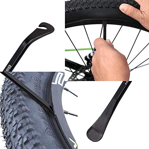 3Pcs Tire Levers, 4.3 inches Carbon Steel Portable Tire Repair Changing Tool Set Lever Tyre Spoon Bike Tube Repair Kit for Remove Replace Road Mountain