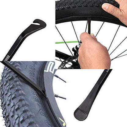 3Pcs Tire Levers, 4.3 inches Carbon Steel Portable Tire Repair Changing Tool Set Lever Tyre Spoon Bike Tube Repair Kit for Remove Replace Road Mountain