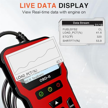 OBD V300 2 Scanner Check Engine Clear Code Reader Live Data Freeze Frame I/M Readiness Vehicle VIN Lookup Emissions Test Battery Voltage Test Works on All 1996 and Newer Gas only Vehicles