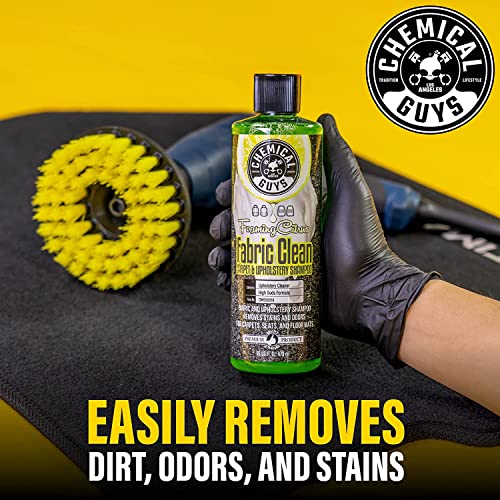 Chemical Guys, Foaming Citrus Fabric & Carpet Cleaner, Seats & Mats, 32 oz | High-foam cleaner lifts coffee, soda and food stains and odors from seats, carpet and floor mats, citrus scent - size: 32 Fl Oz (Pack of 1)