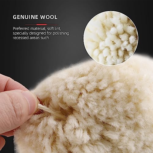 SPTA 1Pc Wool Polishing Cone, Car Wheel Hub Drill Wool Polishing Ball Polishing Ball,Wool Polishing Cone - color: Wool Polishing Cone
