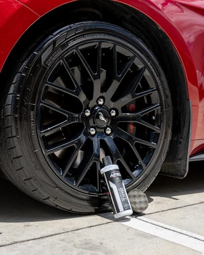 Apex Acrylic Tire Shine and Applicator - USA Made -16 oz - Semi-permanent - Multi Month Durability - Fast Drying Car Acrylic Shine - No Sling - Glossy Finish - Extreme Dressing