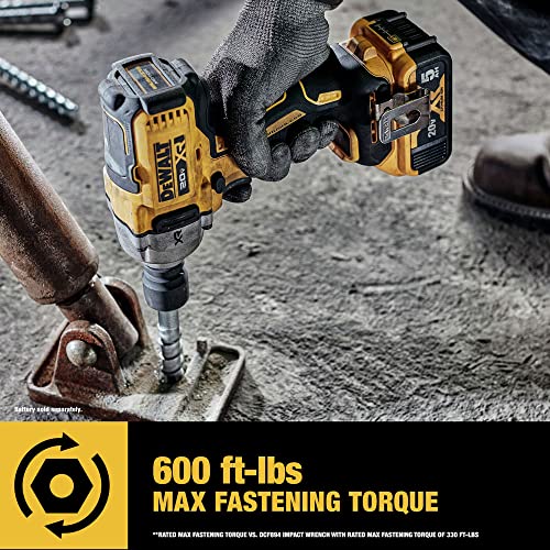 DEWALT 20V MAX XR Cordless Impact Wrench, 1/2", Includes Detent Pin Anvil and Belt Clip, Bare Tool Only (DCF892B) | Bare Tool Only, 20V Max Xr Brushless 1/2 in Impact Wrench with Detent-Pin Anvil and Belt Clip, 4-Speed and Precision Wrench