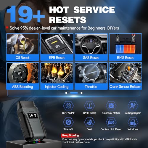 XTOOL A30D Bidirectional OBD2 Scanner Diagnostic Tool Wireless 19 Resets | Lifetime Update Scan Tool,Crank Sensor EPB Throttle Relearn,ABS SRS Transmission,FCA & CAN FD,Full System for iPhone&Android