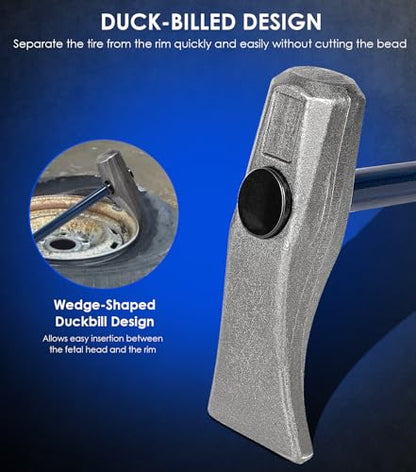 Yoursme Tire Bead Breaker Wedge Replacement for Ken-Tool 35429 Bead Brkg Wg, 32 in, STL, Duck-Billed Tire Hammer for Tire Removal on Passenger Car Truck Bus ATV UTV Farm Tractor Aircraft