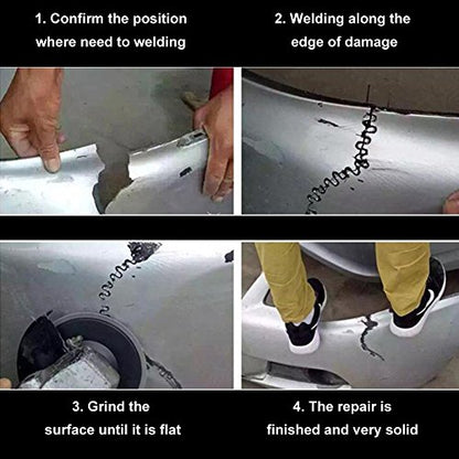 600pcs 0.8mm Car Hot Staples Welding Staples, Keenso Bumper Repair Pre Cut Bodywork Plastic Welding Staples Repair Tool Kit (Wave Shape)